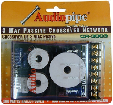 AudioPipe - 3 Way Passive Crossover Network - Black Clear