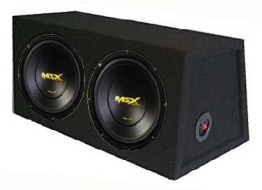MSX Audio - EuroWedge Hatchback Dual 500W Sealed Enclosure - Black