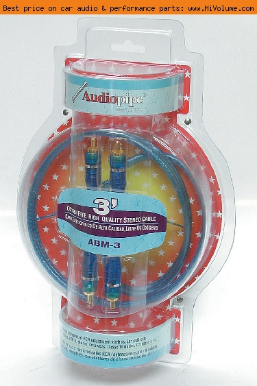 AudioPipe - 3' High Quality Stereo Cable - Black