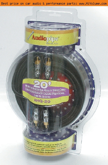 AudioPipe - 20 foot Professional Quality Stereo Cable - Black