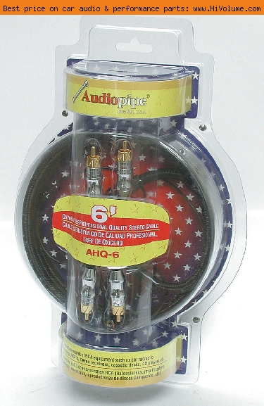 AudioPipe - 6' Professional Quality Stereo Cable - Black