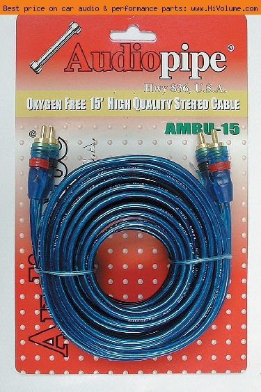 AudioPipe - 20' High Quality Stereo Spiral Design Cable - Blue