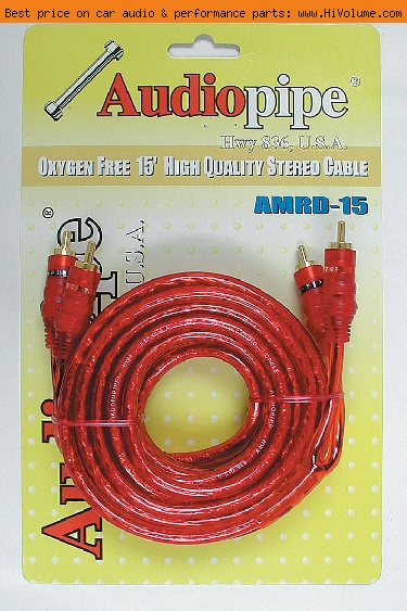 AudioPipe - 20' High Quality Stereo Cable - Red