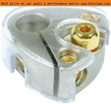 AudioPipe - Power Distribution Block for Negative Terminal w/ Ring Terminal - Satin Nickel