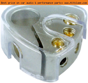 AudioPipe - Power Distribution Block for Positive Terminal - Satin Nickel