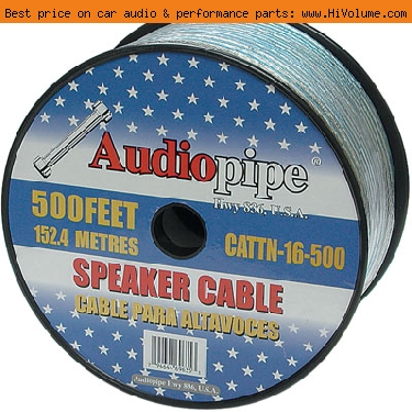 AudioPipe - 500ft. 12 Gauge Two Tone Speaker Cable - Clear Blue