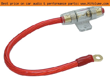 AudioPipe - In-Line Heavy Duty AGU Fuse Holder w/ LED - Red Blue