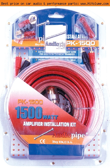 AudioPipe - 1500 Watts Power Amplifier Installation Kit - Red