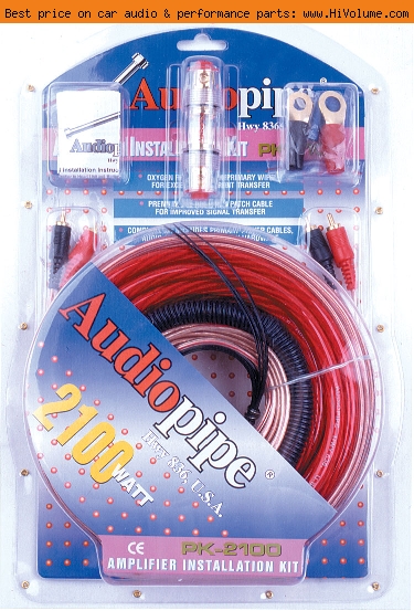 AudioPipe - 2100 Watts Power Amplifier Installation Kit - Red