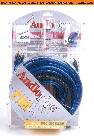 AudioPipe - 2100 Watts Power Amplifier Installation Kit - Blue Clear