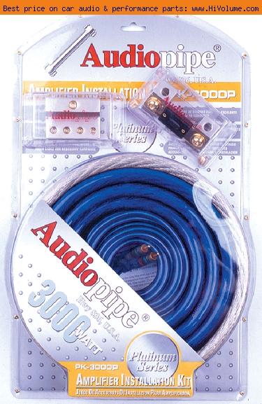 AudioPipe - 3000 Watts Power Amplifier Installation Kit - Blue Clear