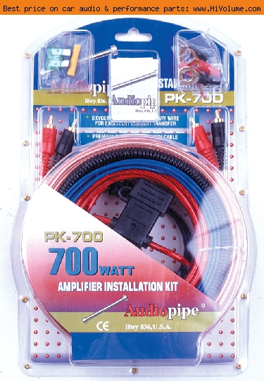 AudioPipe - 700 Watts Power Amplifier Installation Kit - Red