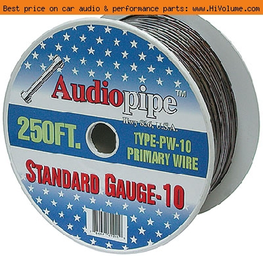 AudioPipe - 250ft. 10 Gauge Oxygen Free Power Cable - Red
