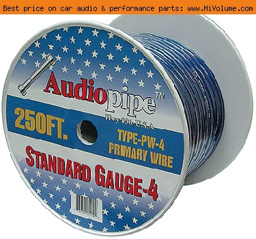 AudioPipe - 100ft. 4 Gauge Oxygen Free Power Cable - Red