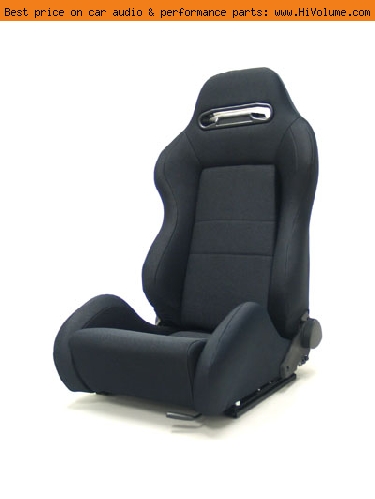 Street Imports - Pair of Ronin Cloth Seats - Black