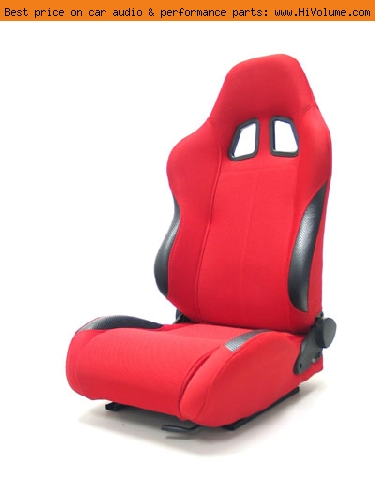 Street Imports - Pair of Samurai Cloth Seats - Red