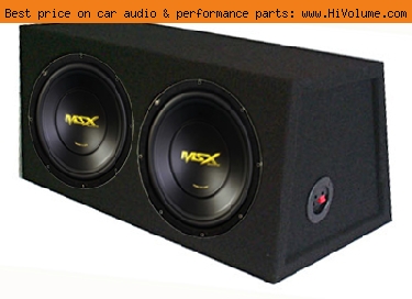 MSX Audio - EuroWedge Hatchback Dual 500W Sealed Enclosure - Black