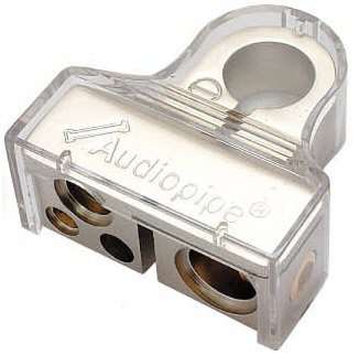 AudioPipe - Multi-Feed Battery Connection System for Negative Terminal - Satin Nickel